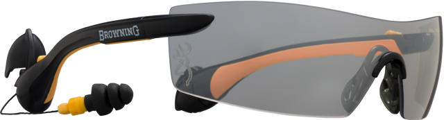 BR Skytebrille m/øreplugg - Sound Shield orange